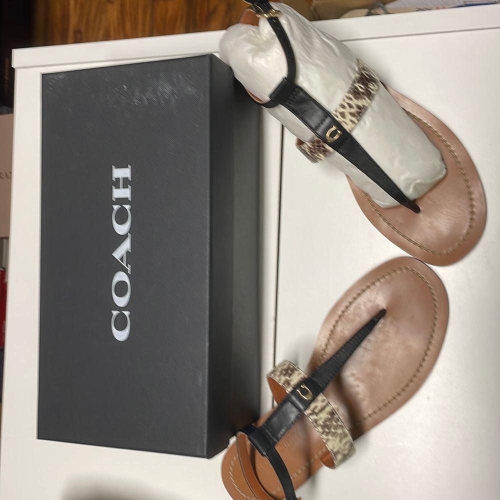 Coach Liza leather sandal